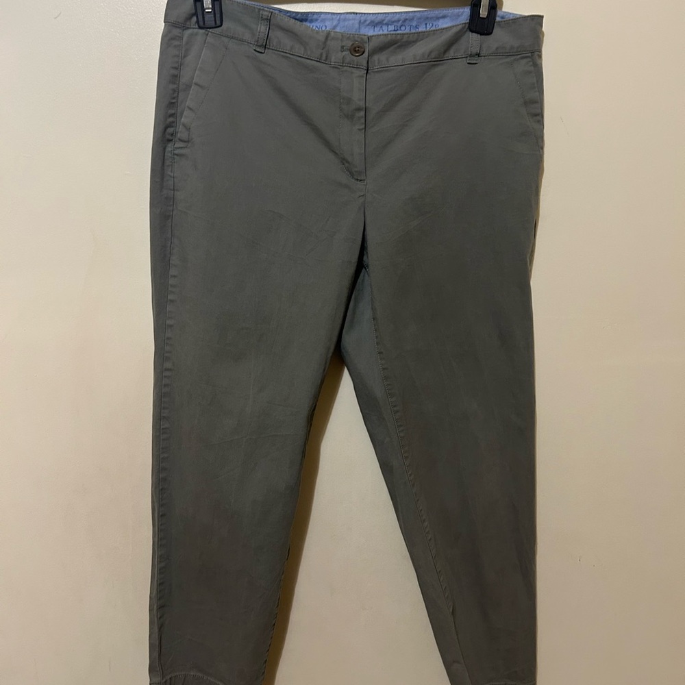 Talbots  Green Women's Weekend Chinos Sz 12P Stretch  Ankle